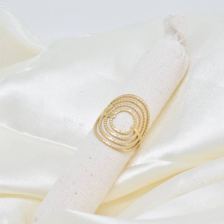 Bague en acier inoxydable - BG310323OR pour la vente par Kapyco