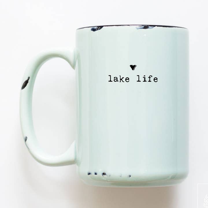 Prairie Chick Prints - Wholesale Coffee Mug - Lake Life Small Heart | Ceramic Mug10