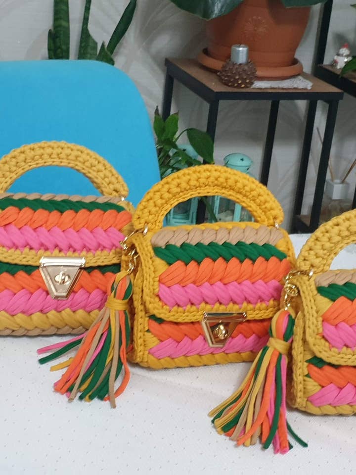 CHQEL Colorful Clutch Bag for Women, Handmade Crochet Purse for wholesale by CHQEL