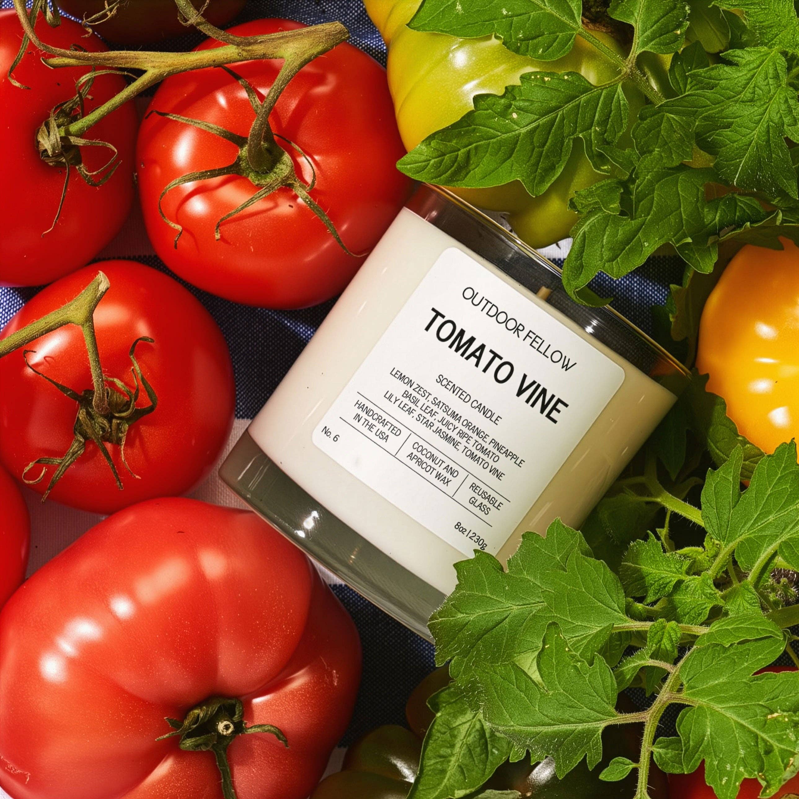 Outdoor Fellow - Wholesale Jar/Filled Candle - Tomato Vine Scented Candle1