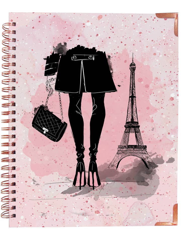 Pink In Paris Rose Gold Notebook for wholesale by Alison Gordon Studio
