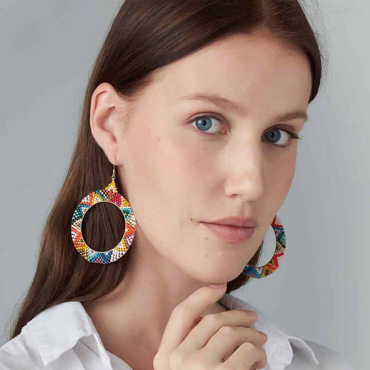 Alissa Fair Trade Hoop Earrings - Boho-chic for Christmas for wholesale by Marquet