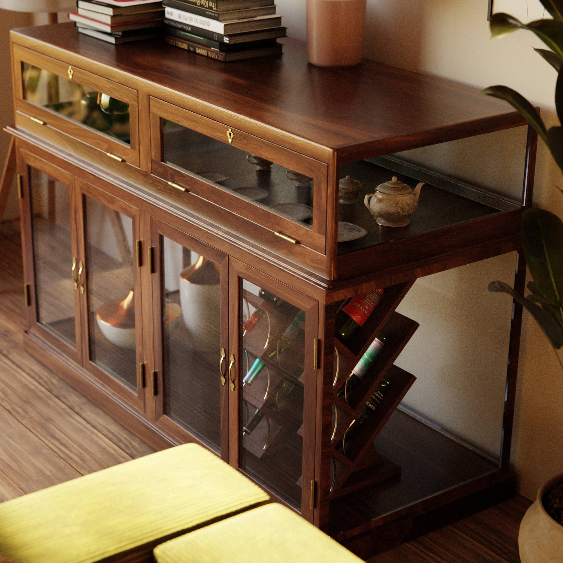 Natural Havana Display Cabinet - Rectangle for wholesale on Faire10