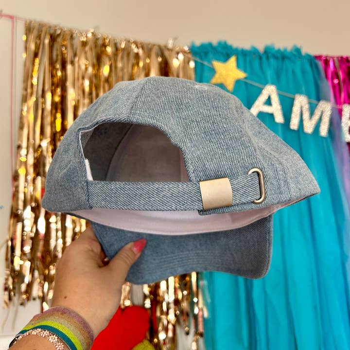 The Peach Fuzz - Wholesale Baseball Cap - Unisex - Everyone Is Gay Denim Baseball Hat