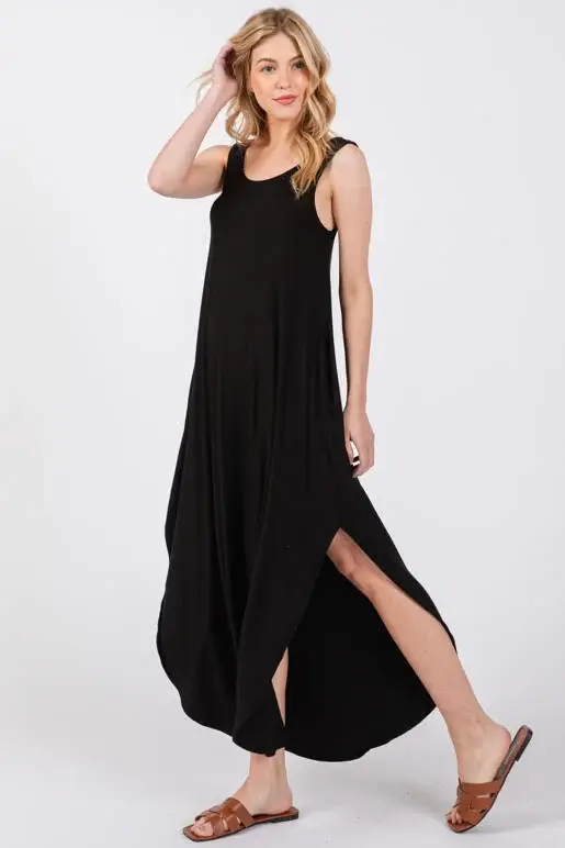 Final Touch - Wholesale Dress - Women's - Knit Tank Cross Back Maxi Dress22