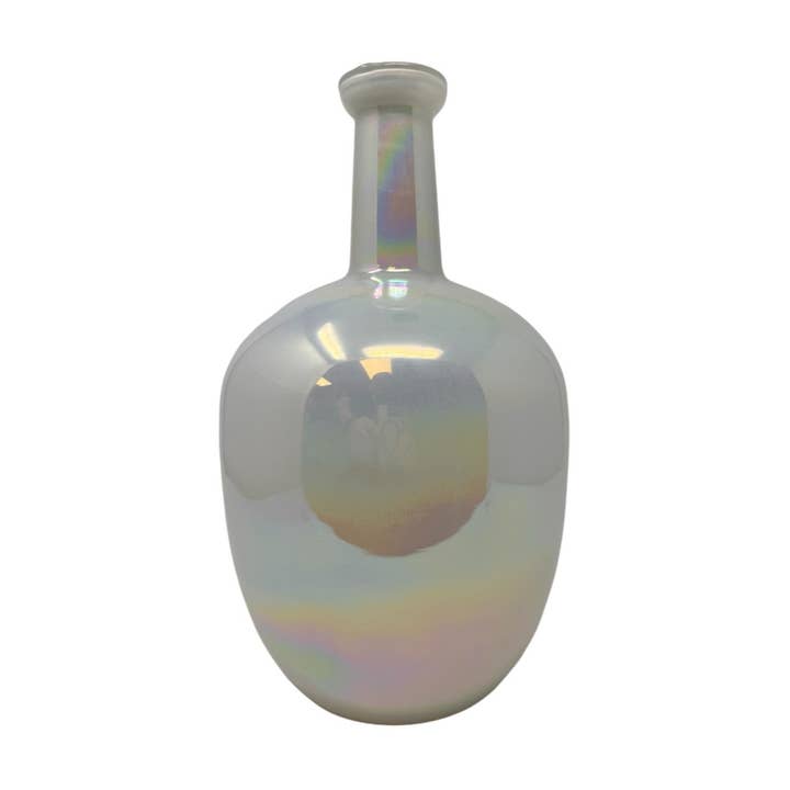 12”H Bottle Vase - Pearl for wholesale by David Christopher's Collection