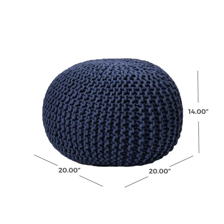 nuLOOM - Wholesale Pouf - Ling Round Knit Filled Ottoman Pouf