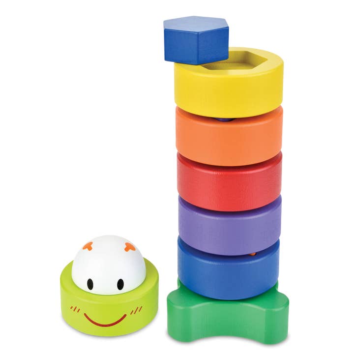 Discovery Toys - Wholesale Wood Toy - Kids - CATERPILLAR SORT & STACK Wood Shape Sorter Toy