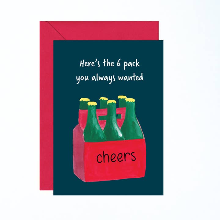 Paquete de 6 tarjetas Beer para venta al por mayor de Charlotte Farr Illustrations