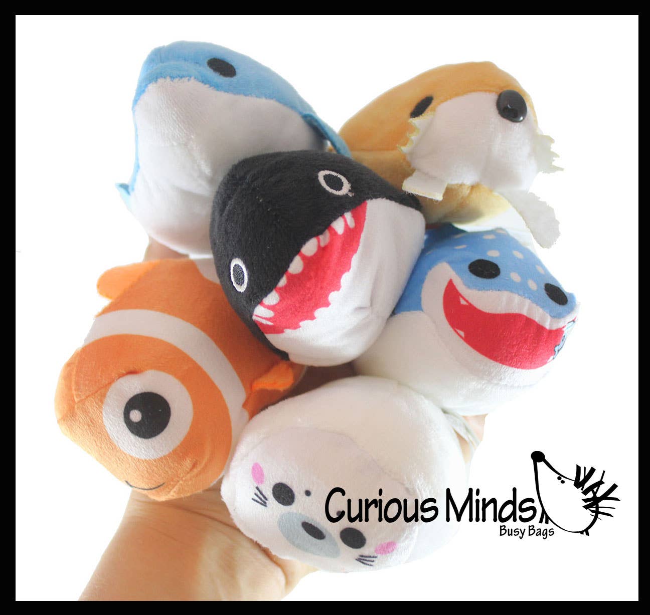 Curious Minds Toys – wholesale Stuffed/plush toy – Kids & baby – 1 Mini Ocean Animal Small Plush Stuffed Animals - Shark, Dol5