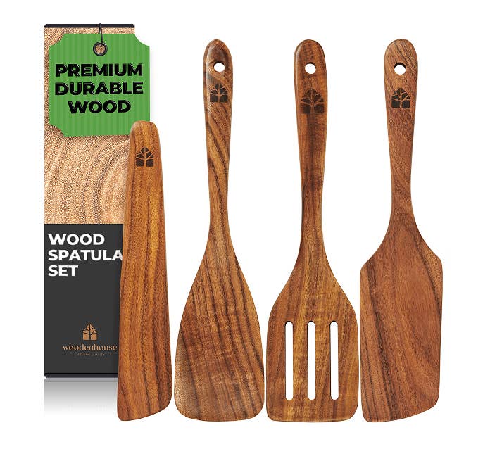 Woodenhouse - Wholesale Spatula/Turner - Wooden Spatula for Cooking Set of 4