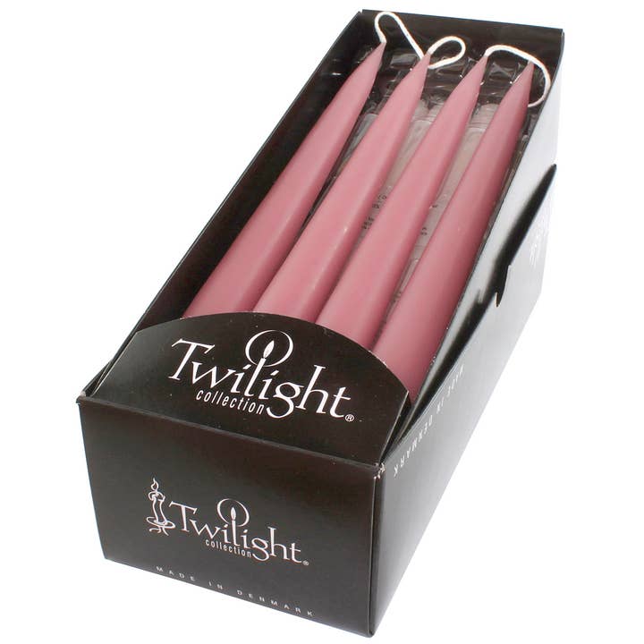 Dark Pink Danish Taper Candle | 12 Pack for wholesale by Twilight Collection