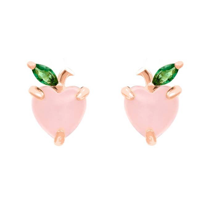 Girls Crew - Wholesale Stud/Post Earrings - Peach Studs