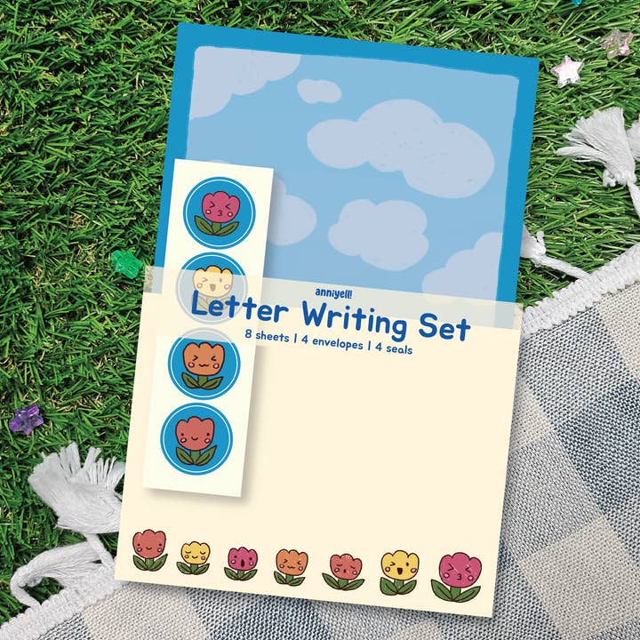 tulip garden Letter Writing Set for wholesale by anniyell