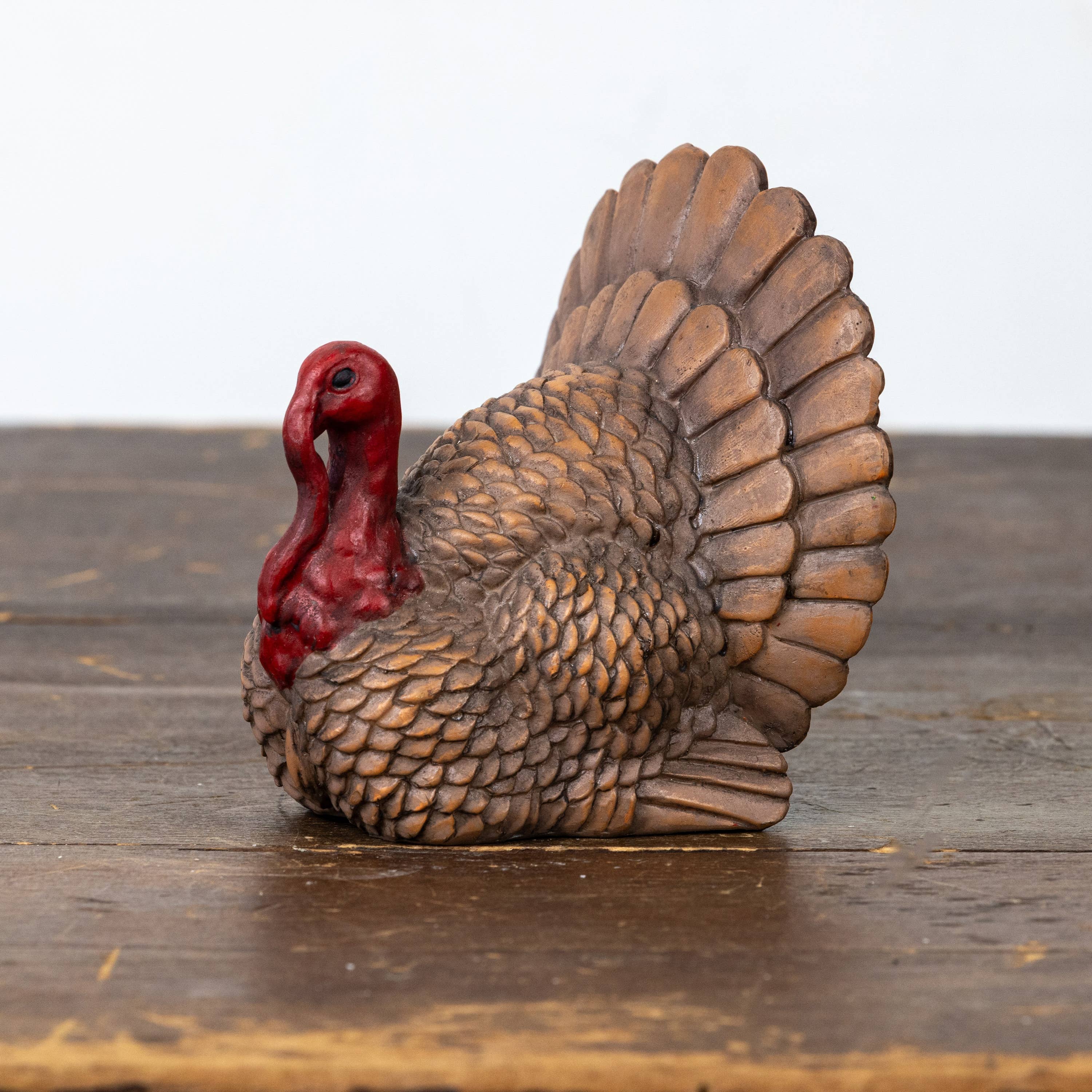 Ragon House - Wholesale Decorative Tabletop Object - 5" BROWN & RED TABLETOP TURKEY4