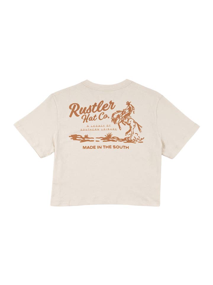 Rustler Rodeo Cropped Tee for wholesale by Rustler Hat Co.