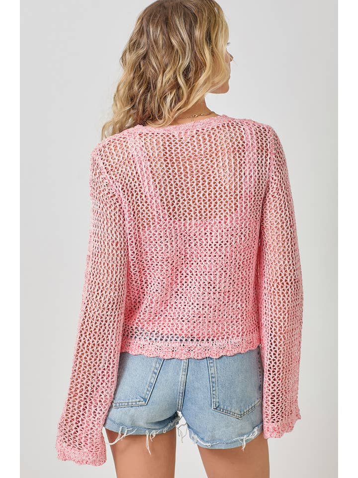 Mystree - Wholesale Cardigan - Women's - 61100 Crochet Style Knit Cardigan 25