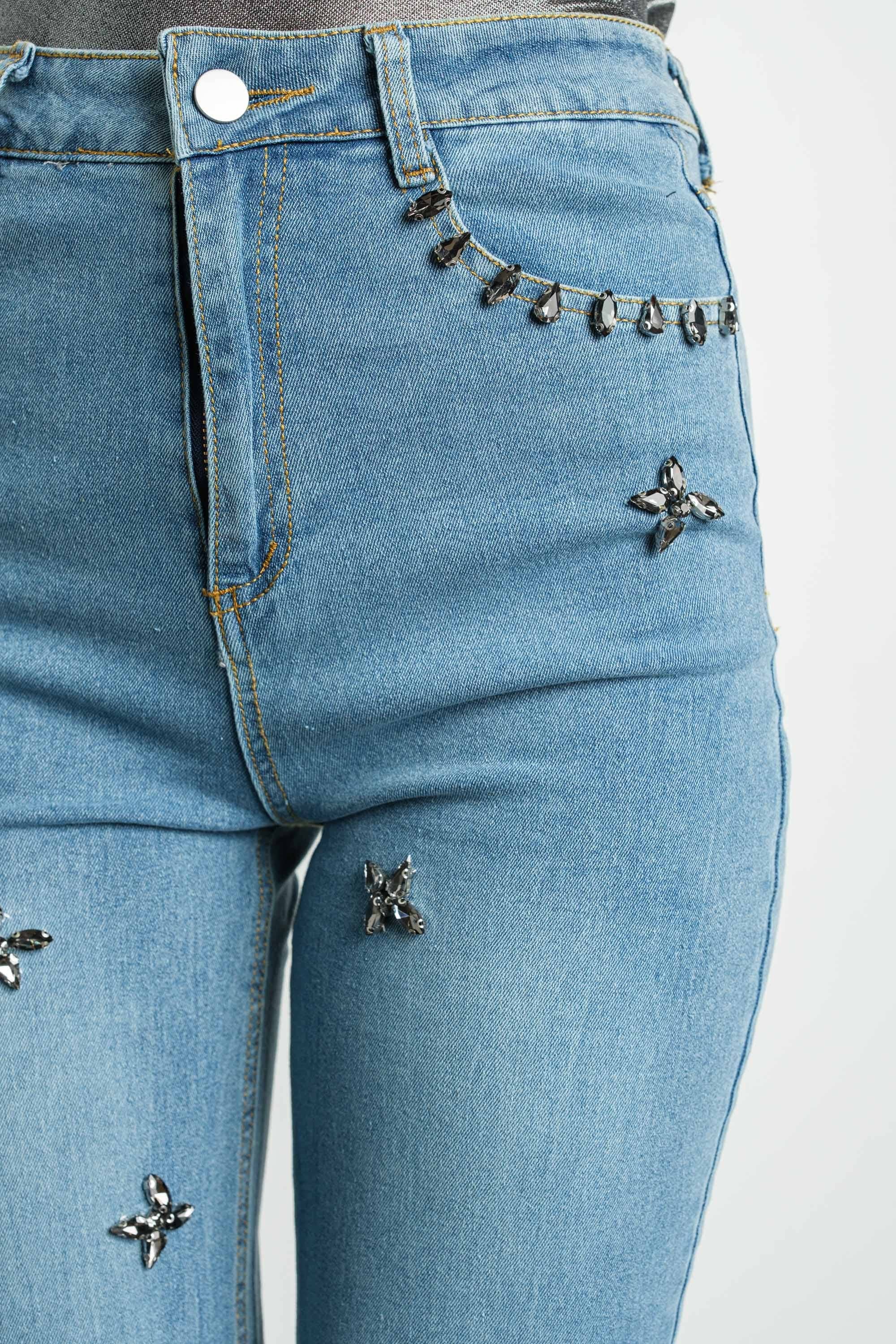 KIWI - Wholesale Jeans - Dames - KIWI IP3251 jeans met stretch en versieringen8