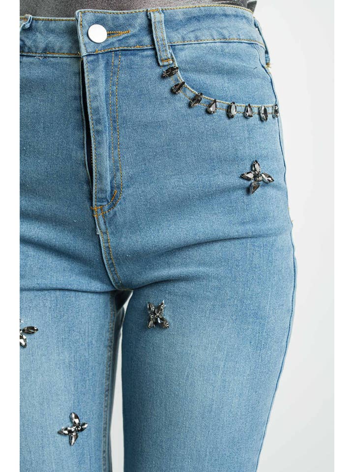 KIWI - Wholesale Jeans - Dames - KIWI IP3251 jeans met stretch en versieringen8