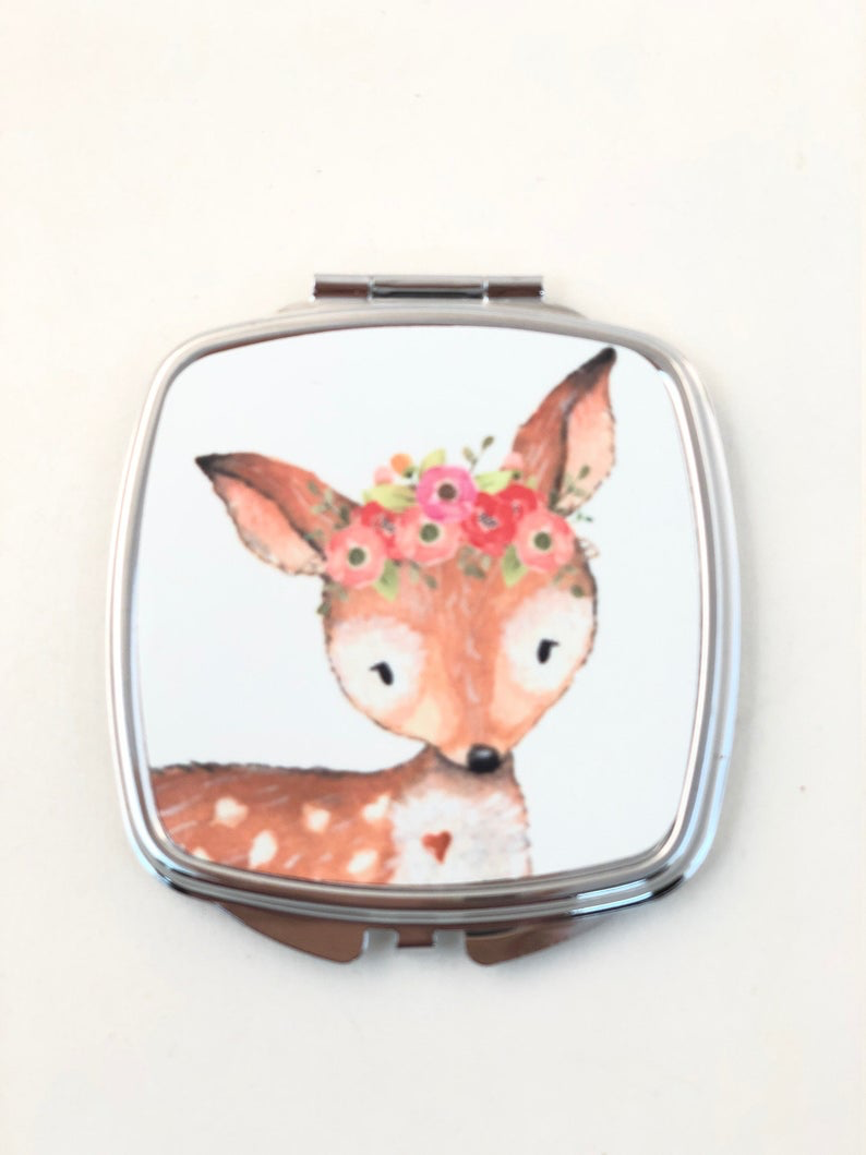 GP Originals - Wholesale Compact Mirror - Della the Deer compact mirror1