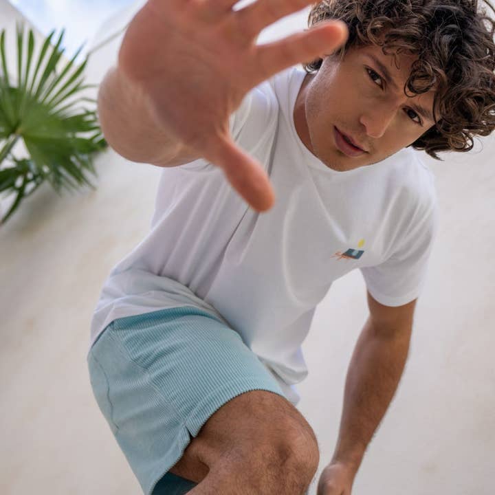 BILLYBELT - Wholesale Shorts - Men's - Velvet Shorts Beach Horizon — Sky Blue