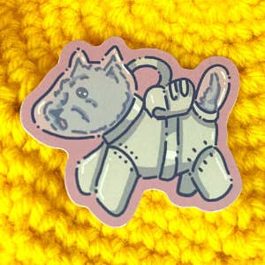 Kawaii Astronaut Hund Sticker for engroshandel hos Bearpops Illustrations