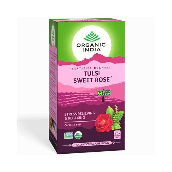 Organic India - Wholesale Tea bags - Organic India Tulsi Sweet Rose 25 Tea Bags2