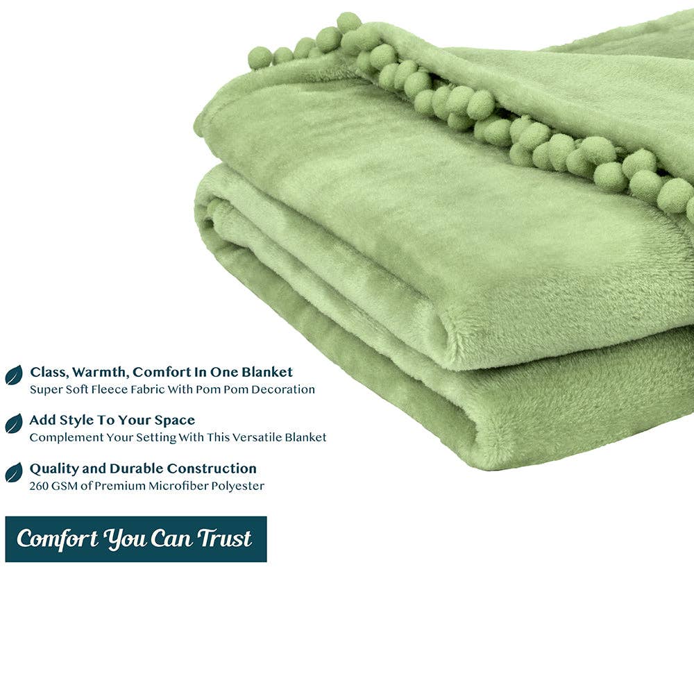 Pavilia – wholesale Prydnadsfilt – Filt med pompom-fransar97