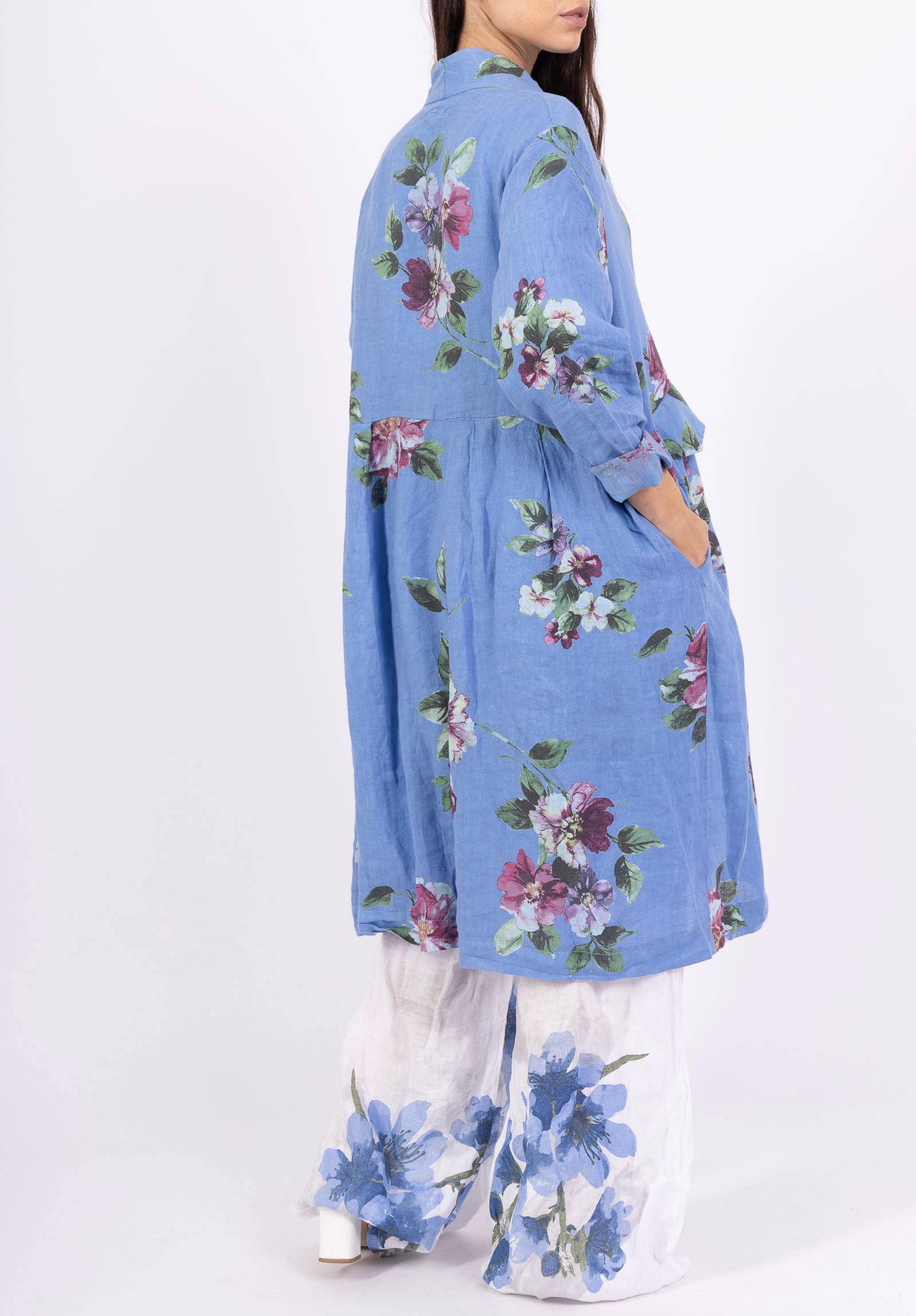 LINEN & COTTON HOUSE - Wholesale Jacket - Women's - JACKET 1142 FLOWERS LINEN MATERIAL WITH POCKETS14