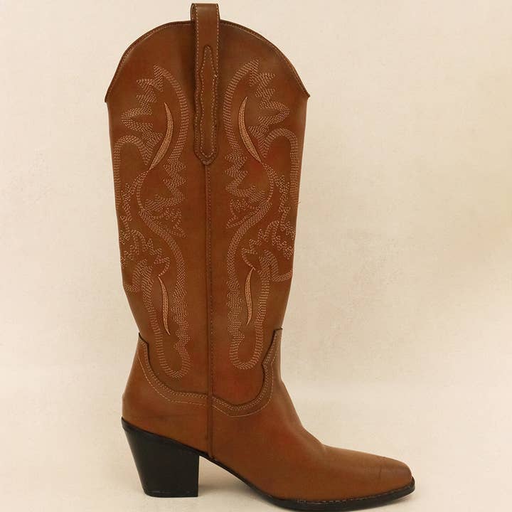 PAULADEEN- Festival Cowgirl Boots w/ Detailing for wholesale by Lemonade Shoes