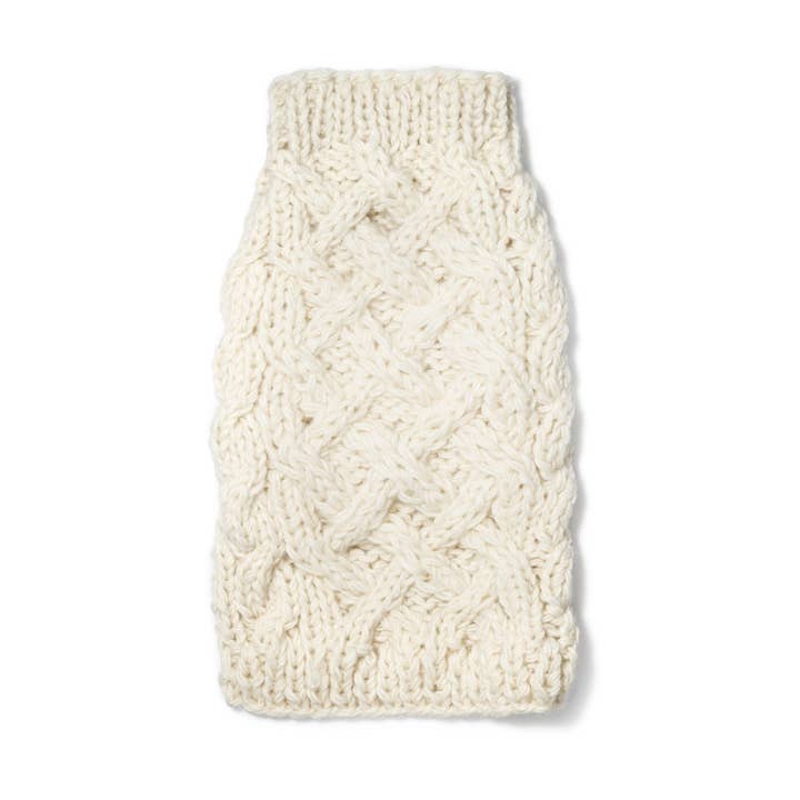 LoveThyBeast - Wholesale Pet Sweater - Dog - Cable Knit Sweater - Ivory