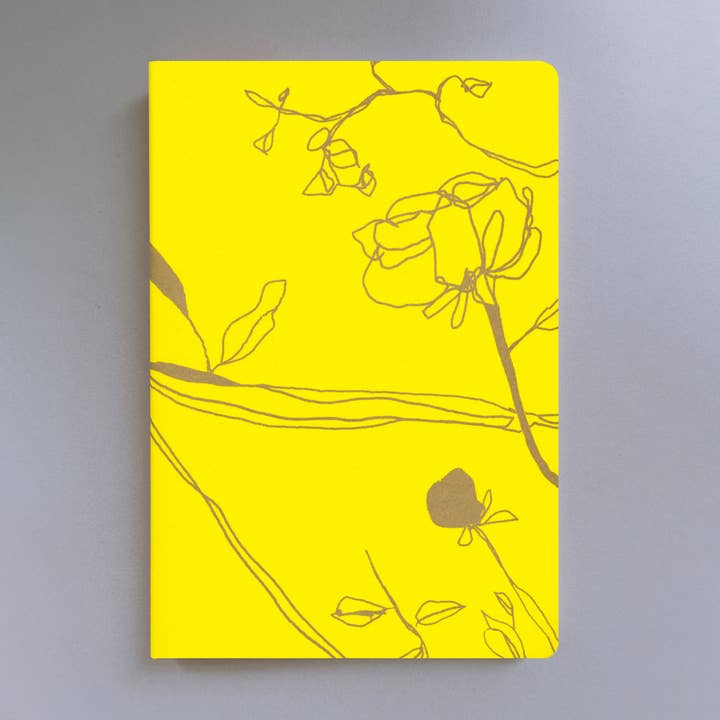 Carnet vierge Bouton d'or Jaune pour la vente par HERR & FRAU RIO