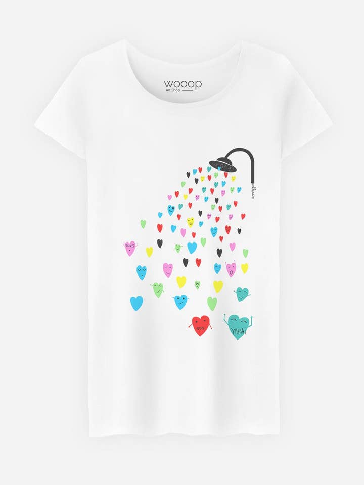 Love Shower Women's White T-shirt for wholesale by Wooop