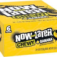Long Island Candy Factory - Wholesale Taffy - Now And Later Banana 24 Count 0.93 Ounce Bars