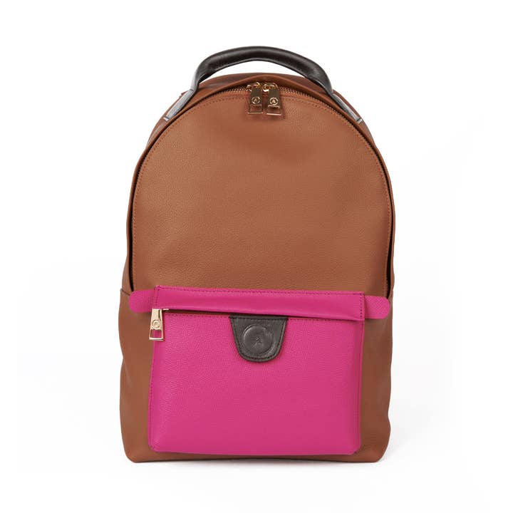 Grace Leather Pink Backpack for wholesale by ALLBYB