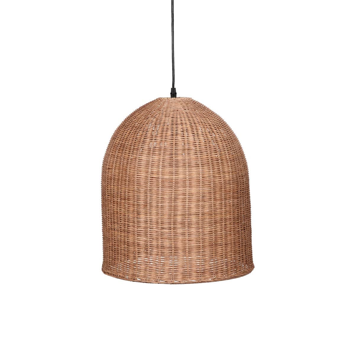 Andrea House - Wholesale Kroonluchter/hangend licht - Rustieke hanglamp van natuurlijke bruine rattanvezel in klokvorm0