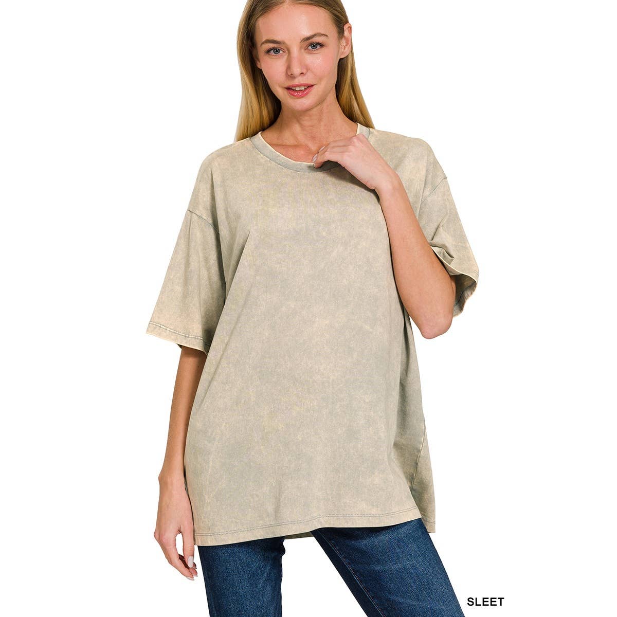 Apolline – T-shirt – Mulher por atacado – TOP DE MANGA CURTA LAVADO ZENANA10