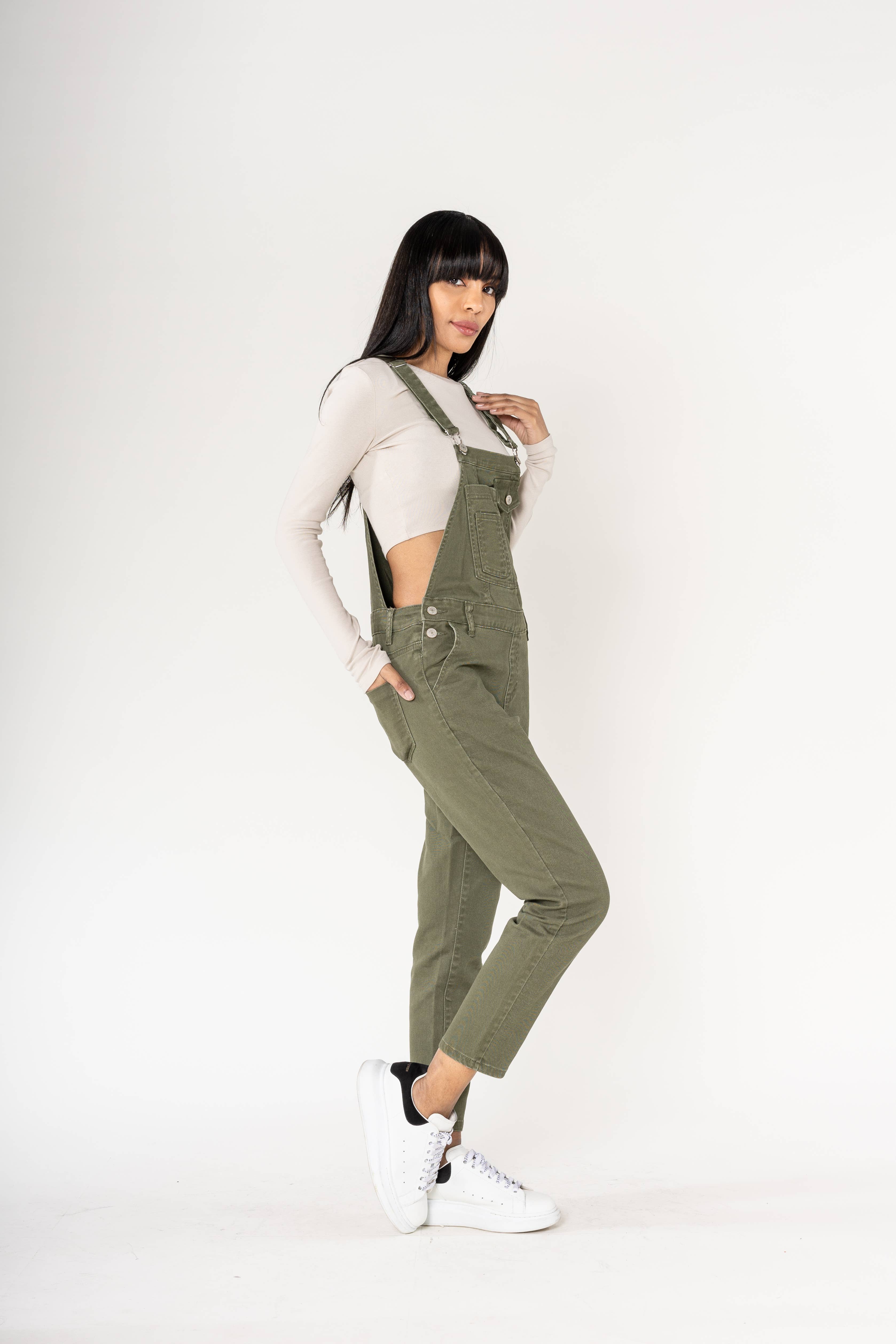 Nina Carter - Wholesale Overalls - Women's - S512 wide stretch boyfriend jean denim overalls14