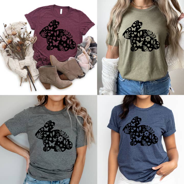 Cute Bunny - T-shirt imprimé à l'encre déposée pour la vente par The Hive Wholesale