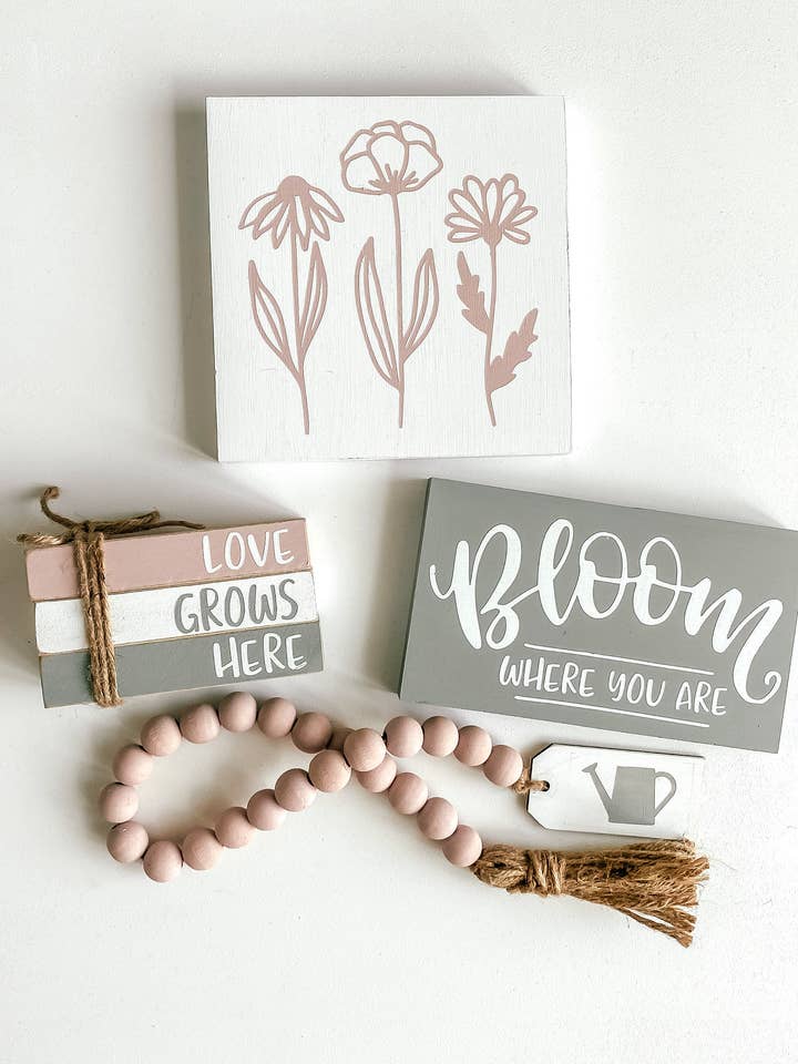 Bloom Where You Are - Spring Sign Bundle | DIY Kit for wholesale by Rustic Chalk Decor