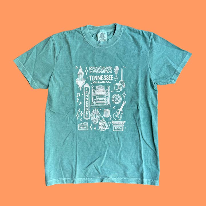 Tennessee Theatre - Comfort Colors - T-shirt for engroshandel hos Paris Woodhull Illustrations
