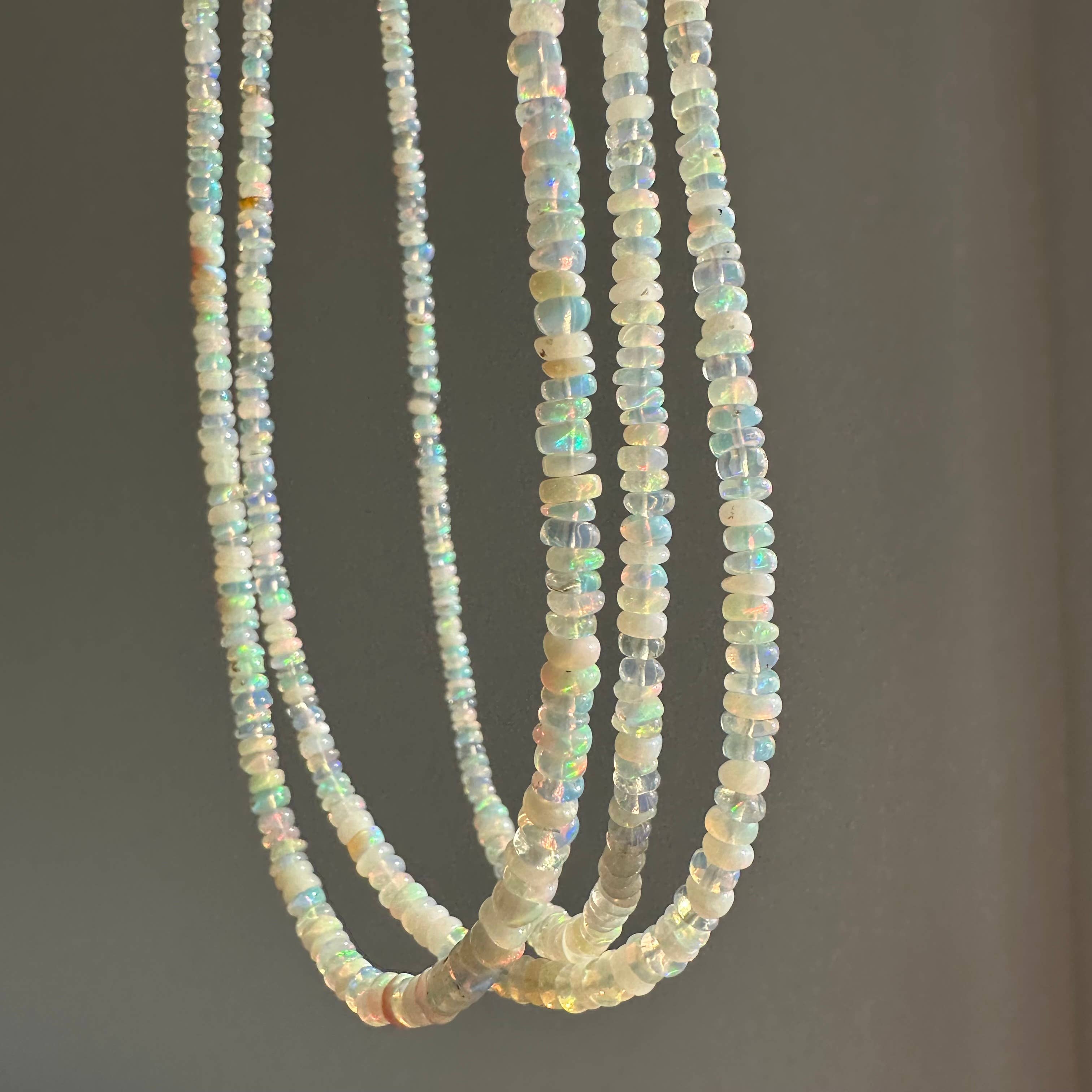 Anokhi Green | Handmade Gemstone Jewelry - Wholesale Beaded/Pearl Necklace - Opal Necklace | Summer White Bead Jewelry |Teens Slim Beads4