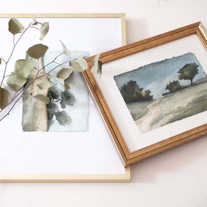 Impression d'art aquarelle Country Road pour la vente par Jessica Frasz Studio