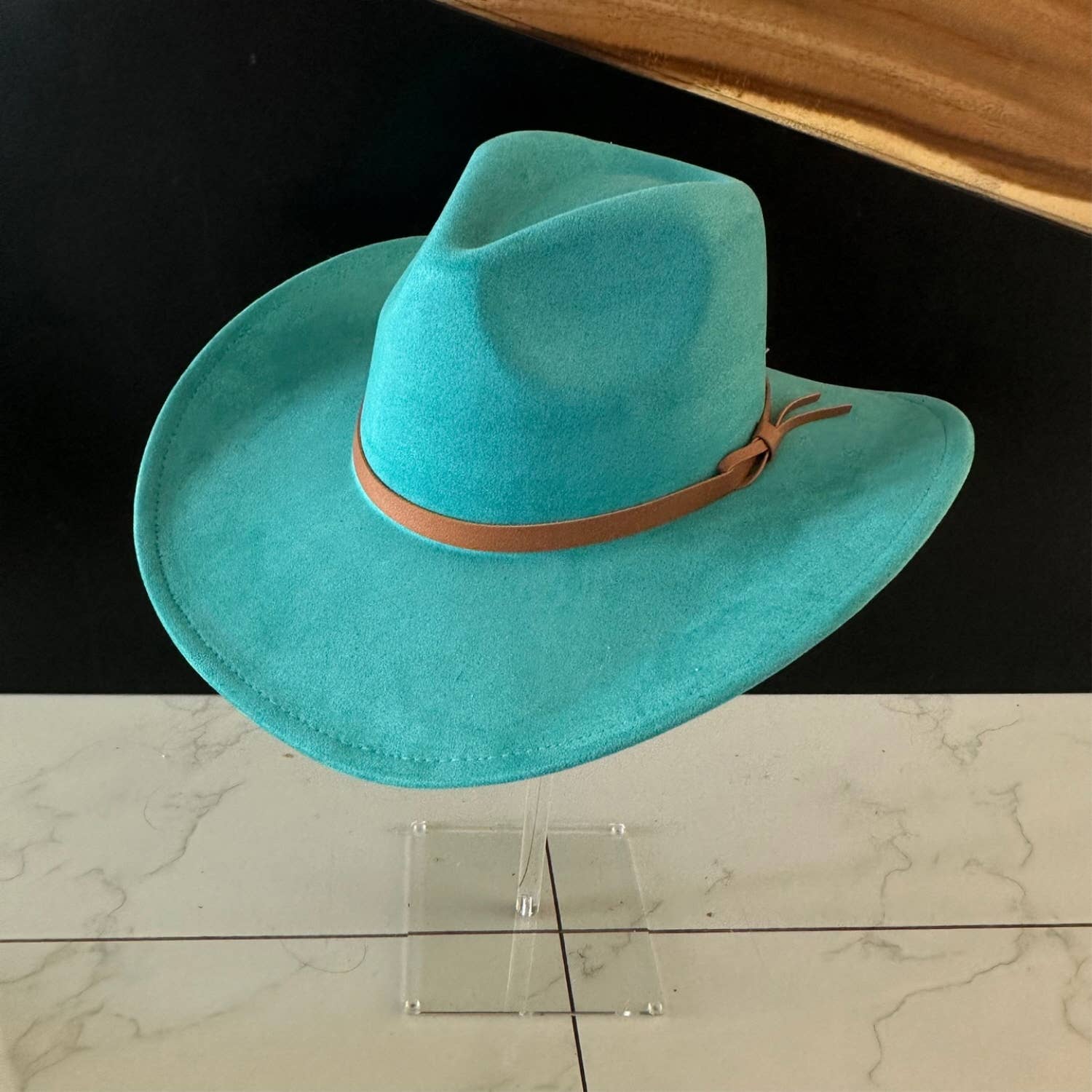 One and Only Accessories - Wholesale Cowboy Hat - Women's - Best sller Fashion Vegan suede cattleman cowboy hat  (Copy)1