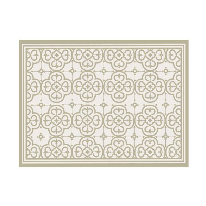 Sand Arabic Flower Vinyl Mat for wholesale by DAVANTI