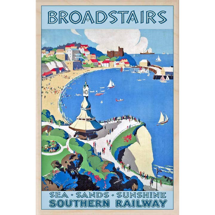 THE WOODEN POSTCARD COMPANY - Wholesale Postcard - KENT BROADSTAIRS sustainable wood postcard UK