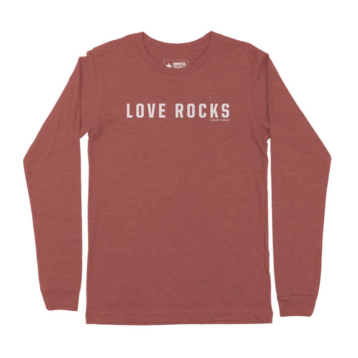 Love Rocks — Unisex Rock Climbing Long Sleeve T-Shirt for wholesale by Dynamite Starfish