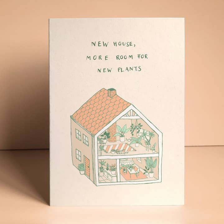 Moving New Home Housewarming Card House Plants for wholesale by Fasanian Artistry