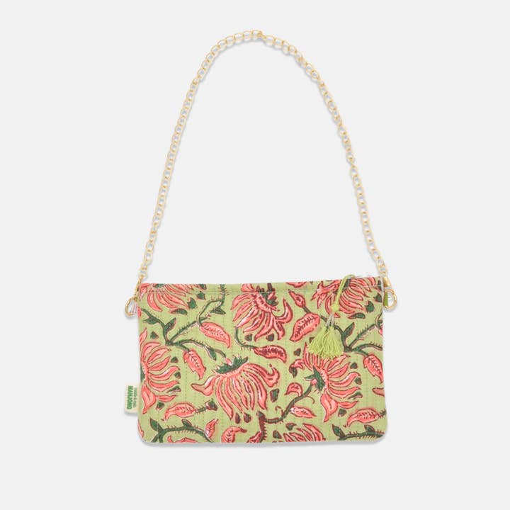 Middle & Main Mahjong - Wholesale Pouch - Women's - Cotton Floral Pouch, Hydrangea and Chrysanthemum2