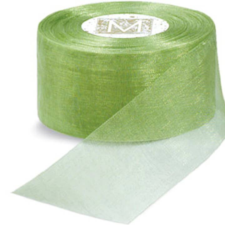Organdy Ribbon - Apple Green for wholesale by MIDORI Inc.